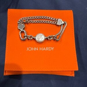 John Hardy Curb Chain Pearl Link Bracelet